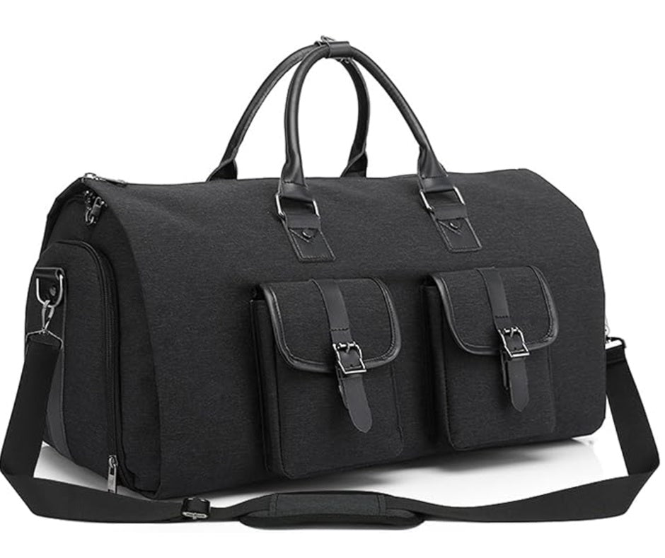 Garment Duffle Bag: Convertible Duffle Garment Bag With Separate Shoe Compartment Suit Travel Bags Weekend Bag Carry On Garment Bags for Travel
