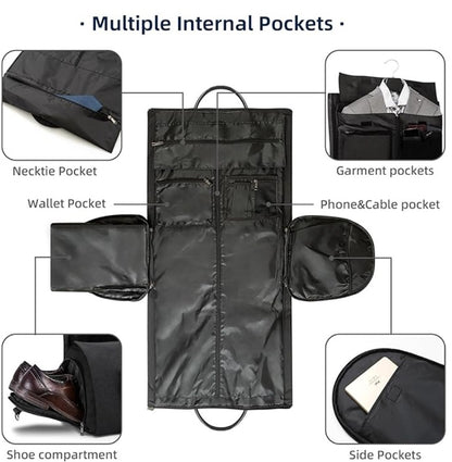 Garment Duffle Bag: Convertible Duffle Garment Bag With Separate Shoe Compartment Suit Travel Bags Weekend Bag Carry On Garment Bags for Travel